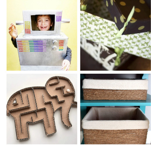 28 Clever Cardboard Craft Ideas- Want a fun way to recycle your cardboard delivery boxes? Then you'll love these clever cardboard craft upcycle ideas! | #recycle #upcycle #crafts #diyProjects #ACultivatedNest