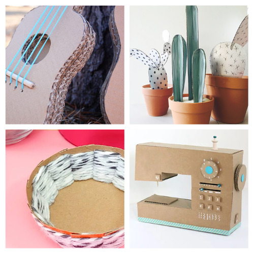 28 Clever Cardboard Upcycle Ideas- Want a fun way to recycle your cardboard delivery boxes? Then you'll love these clever cardboard craft upcycle ideas! | #recycle #upcycle #crafts #diyProjects #ACultivatedNest