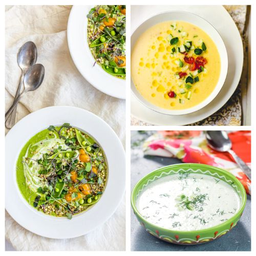28 Cool Summer Soup Recipes to Try- If you want a delicious and refreshing meal this summer, try one of these cool summer soup recipes! Cold soups are a unique and tasty treat! | #coldSoups #soupRecipes #summerRecipes #recipeIdeas #ACultivatedNest