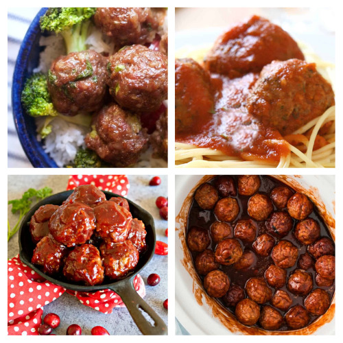 40 Delicious Homemade Meatball Recipes- If you're tired of dry, flavorless meatballs, then you need to checkout these delicious meatball recipes! They're moist and full of flavor! | chicken meatballs, turkey meatballs, beef meatballs, #recipes #meatballs #recipeIdeas #dinnerRecipes #ACultivatedNest