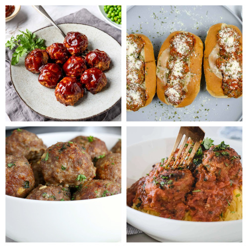 40 Delicious Homemade Meatball Recipes- If you're tired of dry, flavorless meatballs, then you need to checkout these delicious meatball recipes! They're moist and full of flavor! | chicken meatballs, turkey meatballs, beef meatballs, #recipes #meatballs #recipeIdeas #dinnerRecipes #ACultivatedNest