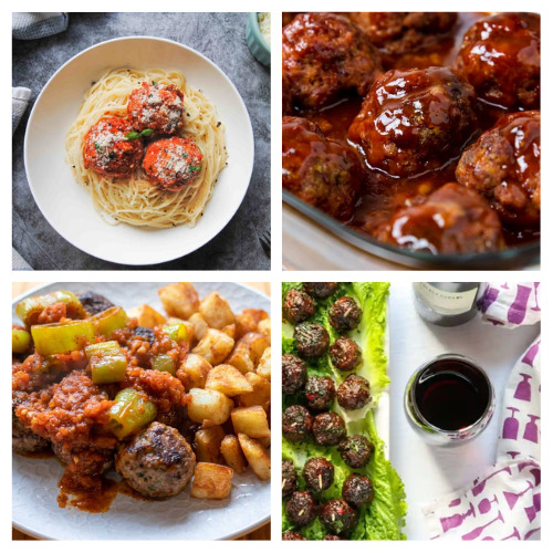 40 Delicious Ways to Make Meatballs- If you're tired of dry, flavorless meatballs, then you need to checkout these delicious meatball recipes! They're moist and full of flavor! | chicken meatballs, turkey meatballs, beef meatballs, #recipes #meatballs #recipeIdeas #dinnerRecipes #ACultivatedNest