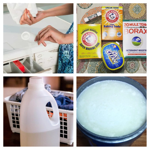 12 Frugal Homemade Laundry Detergents- An easy way to save money on laundry is to make your own frugal DIY laundry detergents! There are so many easy (and natural) recipes to try! | homemade cleaner recipes, #frugalLiving #diy #laundry #homemadeCleaningSupplies #ACultivatedNest