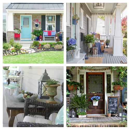 28 Gorgeous Summer Porches to Inspire You- Make your front porch beautiful and inviting this summer with inspiration from these 28 gorgeous summer porches! | #porch #summerDecorating #summerDecor #summerPorch #ACutlivatedNest