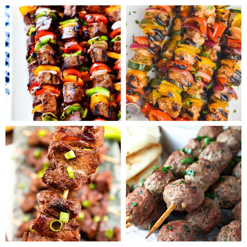 28 Tasty Kabob Recipes For Grilling- If you want a delicious summer recipe, then you'll like these kabob recipes for grilling! There are so many tasty skewers you can make! | skewer recipes for the grill, summer recipes, #grilling #kabobs #skewers #recipes #ACultivatedNest