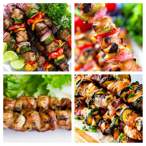 28 Tasty Grilled Kabob Recipes- If you want a delicious summer recipe, then you'll like these kabob recipes for grilling! There are so many tasty skewers you can make! | skewer recipes for the grill, summer recipes, #grilling #kabobs #skewers #recipes #ACultivatedNest