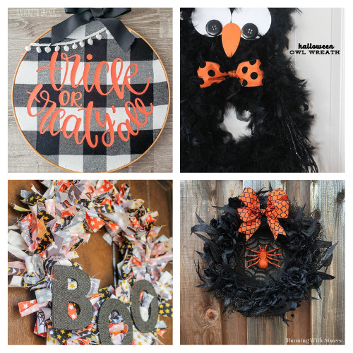 20 Spooky DIY Halloween Wreaths- Add some pizzazz to your Halloween décor with these DIY Halloween wreaths that are inexpensive, easy, and quick to make! | #Halloween #HalloweenDIY #diyProjects #diyWreaths #ACultivatedNest