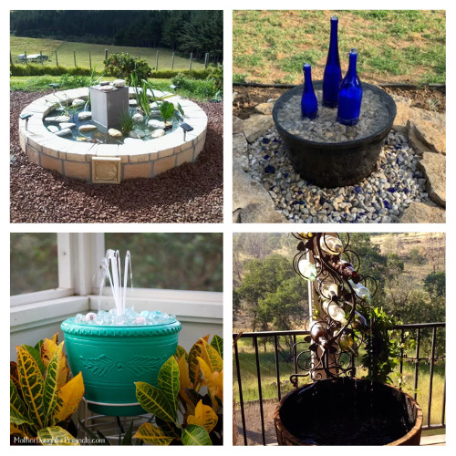 20 Beautiful DIY Fountain Ideas- Upscale your garden or home with these beautiful and easy DIY fountains made with items you may already have around your house! | how to make a homemade garden fountain, DIY bubble fountain, #diyFountains #diyProjects #DIY #fountains #ACultivatedNest