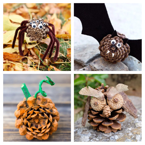 20 Fun Pinecone Kids Crafts- If you want a fun, easy, and inexpensive fall kids craft, then you have to check out these fun pinecone crafts for kids! There are so many cute autumn crafts they can make with pinecones! | #kidsCrafts #fallCrafts #craftsForKids #kidsActivities #ACultivatedNest