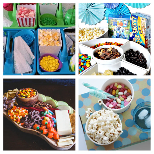 28 Fun DIY Movie Night Ideas- Want a fun movie night at home? Then you need to check out these fun movie night DIY ideas and recipes! Your family is sure to love them! | #movieNight #familyMovieNight #DIY #recipe #ACultivatedNest
