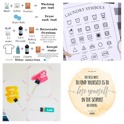 20 Pretty Free Laundry Room Printables- Spruce up your laundry room with these pretty free laundry room printables. You may not love all the laundry but these might make it better! | #freePrintables #printable #laundryRoom #laundry #ACultivatedNest