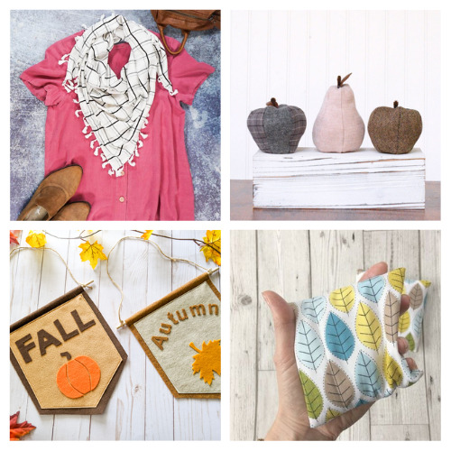 24 Beginner Sewing Projects for Fall- If you want to make some pretty home décor or a lovely gift on a budget this fall, then you'll love these fall sewing projects for beginners! | fall DIY projects, fall crafts, #sewingProjects #fallSewing #beginnerSewing #fallDIY #ACultivatedNest