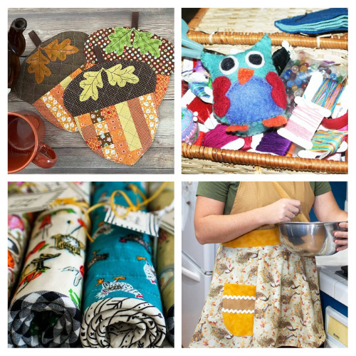 24 Beginner Sewing Projects for Fall- If you want to make some pretty home décor or a lovely gift on a budget this fall, then you'll love these fall sewing projects for beginners! | fall DIY projects, fall crafts, #sewingProjects #fallSewing #beginnerSewing #fallDIY #ACultivatedNest