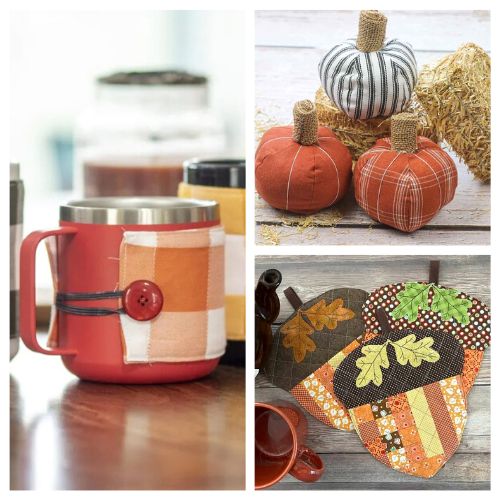 24 Fall Sewing Projects for Beginners- If you want to make some pretty home décor or a lovely gift on a budget this fall, then you'll love these fall sewing projects for beginners! | fall DIY projects, fall crafts, #sewingProjects #fallSewing #beginnerSewing #fallDIY #ACultivatedNest