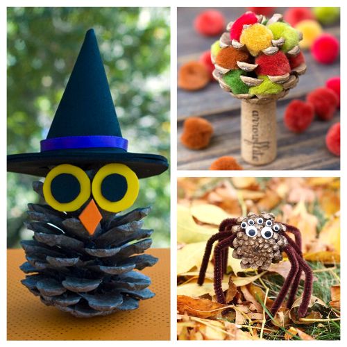 20 Fun Pinecone Crafts for Kids- If you want a fun, easy, and inexpensive fall kids craft, then you have to check out these fun pinecone crafts for kids! There are so many cute autumn crafts they can make with pinecones! | #kidsCrafts #fallCrafts #craftsForKids #kidsActivities #ACultivatedNest