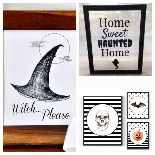 Halloween Cute Printable Wall Art, Spooky Halloween Decor