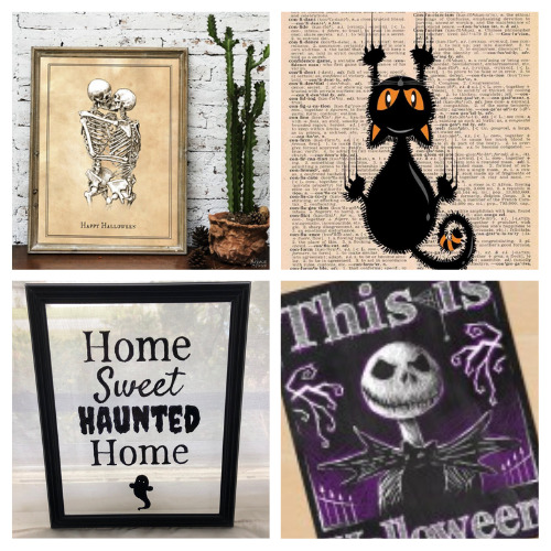 24 Halloween Free Art Printables- Make your home festive this fall with these Halloween wall art free printables! There are so many spooky free art prints to choose from! | #Halloween #freePrintables #wallArt #printables #ACultivatedNest