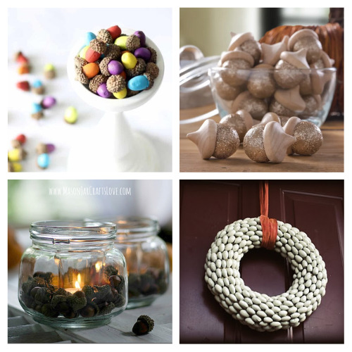 20 Fun DIY Acorn Projects- Acorns make wonderful décor craft materials for fall, and other times of the year, too! Check out these cute acorn crafts for inspiration! | #crafts #acorns #fallCrafts #fallDecor #ACultivatedNest