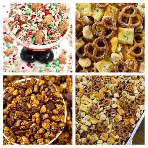 20 Homemade Snack Mix Recipes for Christmas- Don't spend all your time in the kitchen with these Christmas snack mix recipes that are easy to make, tasty, and can be made ahead of time! | homemade Christmas snacks, homemade holiday snack recipes, #Christmas #snackMixes #muddyBuddies #recipes #ACultivatedNest
