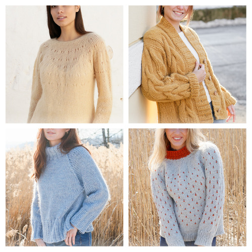 20 Cozy Sweater Patterns- Cold weather is here, and that means sweater time! Check out my roundup of cozy homemade sweater ideas that you can make yourself! | free sweater crochet patterns, #sweaters #crochet #diyGifts #homemadeGifts #ACultivatedNest
