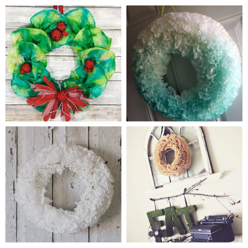 24 Cute Coffee Filter Wreath DIYs- A fun and frugal way to create pretty wreaths for your home is with coffee filters! Here are many cute coffee filter wreaths to inspire you! | #coffeFilterWreaths #wreaths #diyProjects #DIY #ACultivatedNest