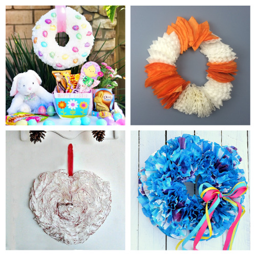 24 Cute Coffee Filter Wreath Crafts- A fun and frugal way to create pretty wreaths for your home is with coffee filters! Here are many cute coffee filter wreaths to inspire you! | #coffeFilterWreaths #wreaths #diyProjects #DIY #ACultivatedNest