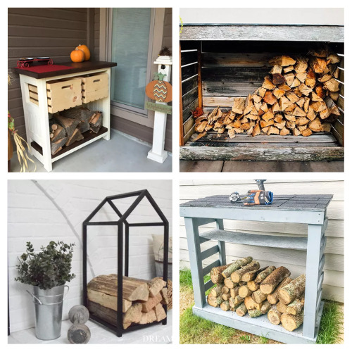12 Smart Firewood Storage Hacks- Need a simple solution to store your firewood this winter? Check out these smart firewood storage hacks to make your life easier! | firewood organization ideas, #firewood #storageIdeas #organizingTips #organization #ACultivatedNest