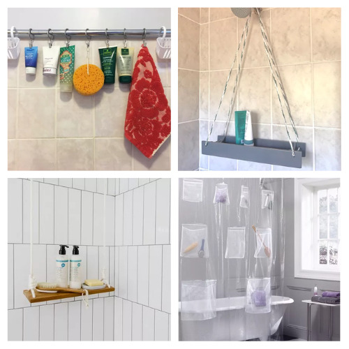 12 Genius Shower and Bathtub Organization Ideas- Is your bathroom cluttered and overwhelming? Check out these genius bathtub and shower organization ideas to help get a tidy and organized area! | #organizingTips #organization #bathroomOrganizing #homeOrganization #ACultivatedNest