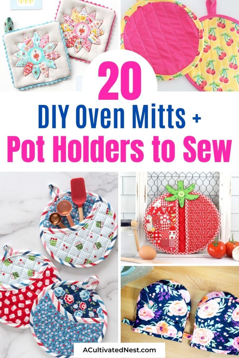 20 DIY Oven Mitts and Potholders to Sew- A Cultivated Nest