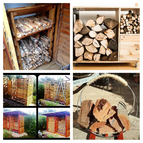 12 Smart Firewood Organizing Ideas- Need a simple solution to store your firewood this winter? Check out these smart firewood storage hacks to make your life easier! | firewood organization ideas, #firewood #storageIdeas #organizingTips #organization #ACultivatedNest