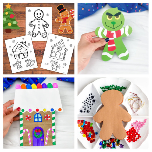 24 Fun Gingerbread Kids Crafts for Christmas- If you want some Christmas crafts for your kids to enjoy, then you'll love these gingerbread kids crafts! They so fun, and easy to make! | gingerbread house crafts, gingerbread man crafts, #gingerbread #gingerbreadMen #kidsCrafts #ChristmasCrafts #ACultivatedNest