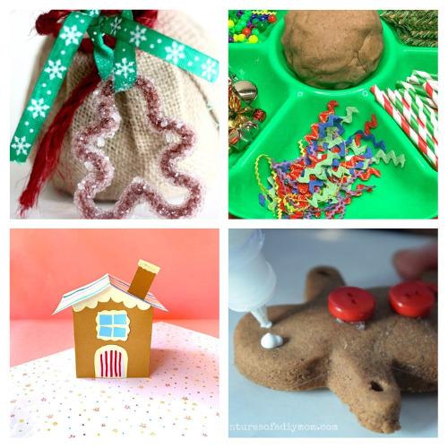 24 Fun Gingerbread Christmas Kids Crafts- If you want some Christmas crafts for your kids to enjoy, then you'll love these gingerbread kids crafts! They so fun, and easy to make! | gingerbread house crafts, gingerbread man crafts, #gingerbread #gingerbreadMen #kidsCrafts #ChristmasCrafts #ACultivatedNest