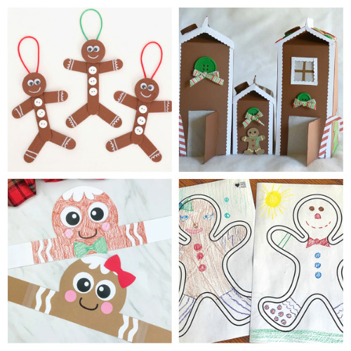 24 Fun Gingerbread-themed Kids Activities- If you want some Christmas crafts for your kids to enjoy, then you'll love these gingerbread kids crafts! They so fun, and easy to make! | gingerbread house crafts, gingerbread man crafts, #gingerbread #gingerbreadMen #kidsCrafts #ChristmasCrafts #ACultivatedNest