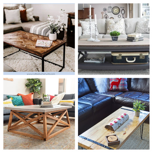 20 Beautiful DIY Coffee Tables- Looking to update your living room or patio without breaking the bank? A coffee table is the ultimate anchor piece for your home, but retail prices can be crazy high. The good news is that building your own is one of the most rewarding ways to add charm, efficiency, and personality to your space! Click through for the ultimate weekend project inspiration! | #DIYCoffeeTable #DIYFurniture #HomeDecorOnABudget #LivingRoomMakeover #ACultivatedNest