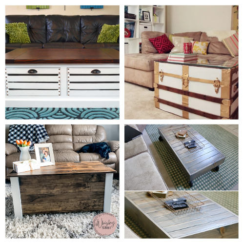 20 Beautiful DIY Coffee Tables- Looking to update your living room or patio without breaking the bank? A coffee table is the ultimate anchor piece for your home, but retail prices can be crazy high. The good news is that building your own is one of the most rewarding ways to add charm, efficiency, and personality to your space! Click through for the ultimate weekend project inspiration! | #DIYCoffeeTable #DIYFurniture #HomeDecorOnABudget #LivingRoomMakeover #ACultivatedNest