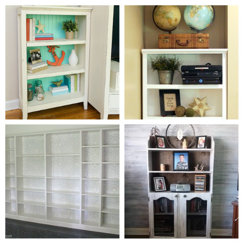 16 Gorgeous Bookcase DIY Makeovers- Are you tired of your old bookcase? Check out these inspiring DIY bookcase makeovers and transform your space into something beautiful and unique. | #DIY #DIYbookshelves #bookshelfmakeovers #DIYProject #ACultivatedNest