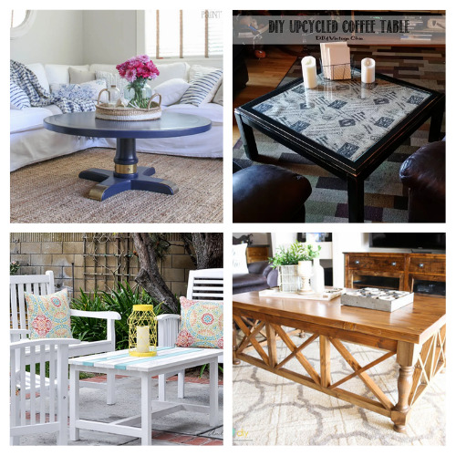 20 Beautiful Coffee Table DIY Projects- Looking to update your living room or patio without breaking the bank? A coffee table is the ultimate anchor piece for your home, but retail prices can be crazy high. The good news is that building your own is one of the most rewarding ways to add charm, efficiency, and personality to your space! Click through for the ultimate weekend project inspiration! | #DIYCoffeeTable #DIYFurniture #HomeDecorOnABudget #LivingRoomMakeover #ACultivatedNest