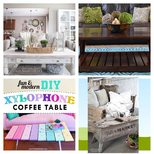 20 Beautiful Coffee Table DIY Projects- Looking to update your living room or patio without breaking the bank? A coffee table is the ultimate anchor piece for your home, but retail prices can be crazy high. The good news is that building your own is one of the most rewarding ways to add charm, efficiency, and personality to your space! Click through for the ultimate weekend project inspiration! | #DIYCoffeeTable #DIYFurniture #HomeDecorOnABudget #LivingRoomMakeover #ACultivatedNest