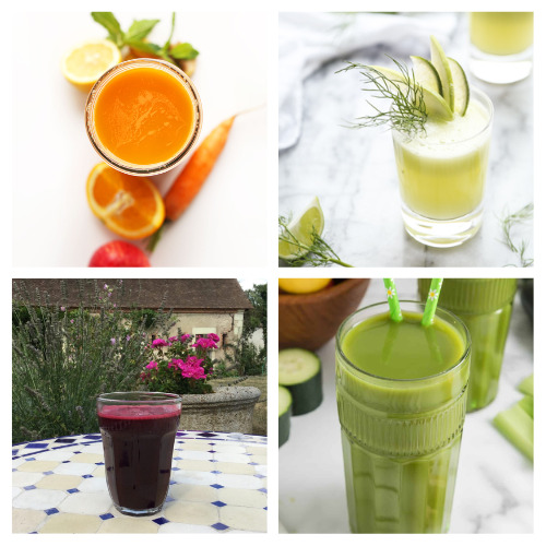 36 Delicious Juices to Make from Scratch- Are you looking for a delicious way to get your daily dose of healthy fruits and veggies? Then you'll love these delicious homemade juice recipes! | healthy drink recipes, juicer recipes, #juice #homemadeJuice #juiceRecipes #recipes #ACultivatedNest