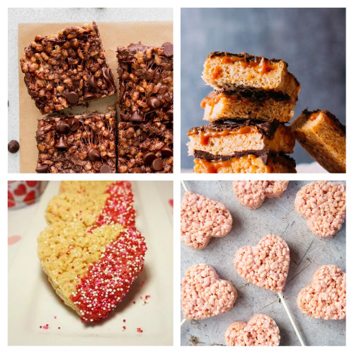 24 Delicious Valentine's Day Rice Krispie Treat Recipes- For a delicious way to spoil your special someone this Valentine's Day, check out these Valentine's Day rice krispie treats recipes! | Valentine's Day dessert recipes, Valentine's Day treats, #riceKrispieTreats #desserts #ValentinesDay #ValentinesDayRecipes #ACultivatedNest