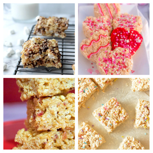 24 Delicious Valentine's Day Rice Krispie Treat Recipes- For a delicious way to spoil your special someone this Valentine's Day, check out these Valentine's Day rice krispie treats recipes! | Valentine's Day dessert recipes, Valentine's Day treats, #riceKrispieTreats #desserts #ValentinesDay #ValentinesDayRecipes #ACultivatedNest