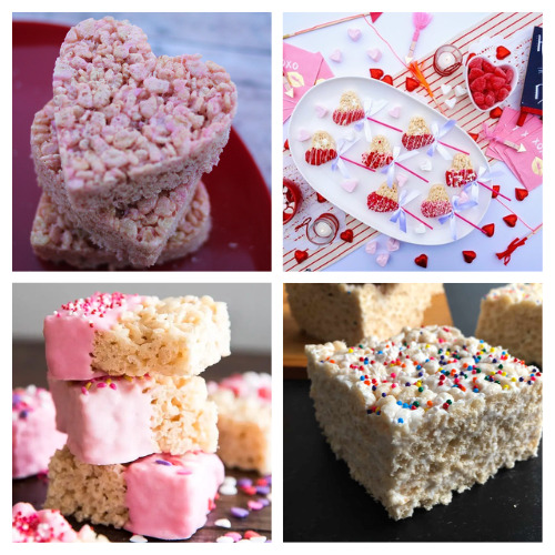24 Delicious Valentine's Rice Krispie Treats- For a delicious way to spoil your special someone this Valentine's Day, check out these Valentine's Day rice krispie treats recipes! | Valentine's Day dessert recipes, Valentine's Day treats, #riceKrispieTreats #desserts #ValentinesDay #ValentinesDayRecipes #ACultivatedNest