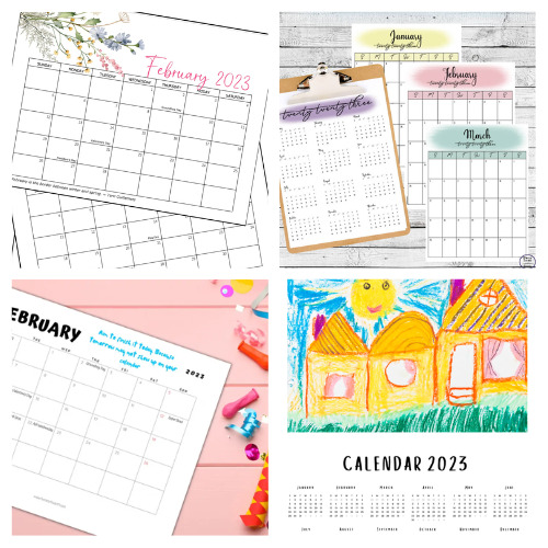 24 Free Printable 2023 Calendars- If you're excited for the new year, then you should print out a new calendar! These free printable 2023 calendars have plenty of space for all your 2023 plans! | free calendar printable, wall calendar printables, desk calendar printables, #freePrintables #printable #printableCalendar #2023Calendar #ACultivatedNest