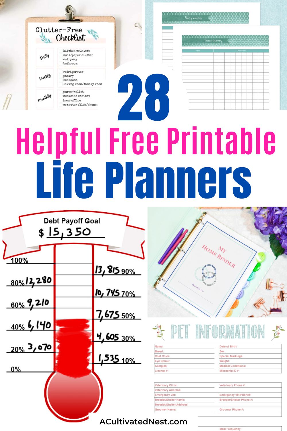 28 Helpful Free Printable Life Planners
