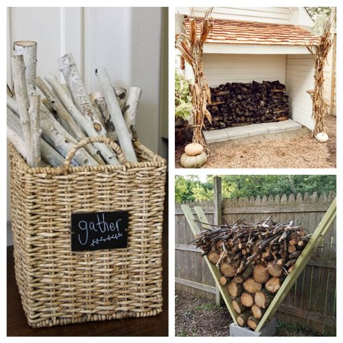 12 Smart Firewood Storage Hacks- Do you need a simple solution to store your firewood this winter? Check out these smart firewood storage hacks to make your life easier and get your firewood organized! | firewood organization ideas, #firewood #storageIdeas #organize #homeOrganization #ACultivatedNest