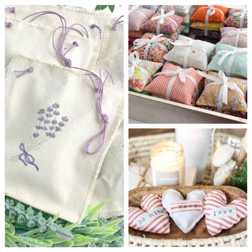 Easy Stamped Lavender Sachets - DIY Beautify - Creating Beauty at Home