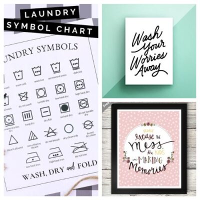 20 Pretty Free Laundry Room Printables