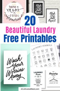 20 Pretty Free Laundry Room Printables- A Cultivated Nest