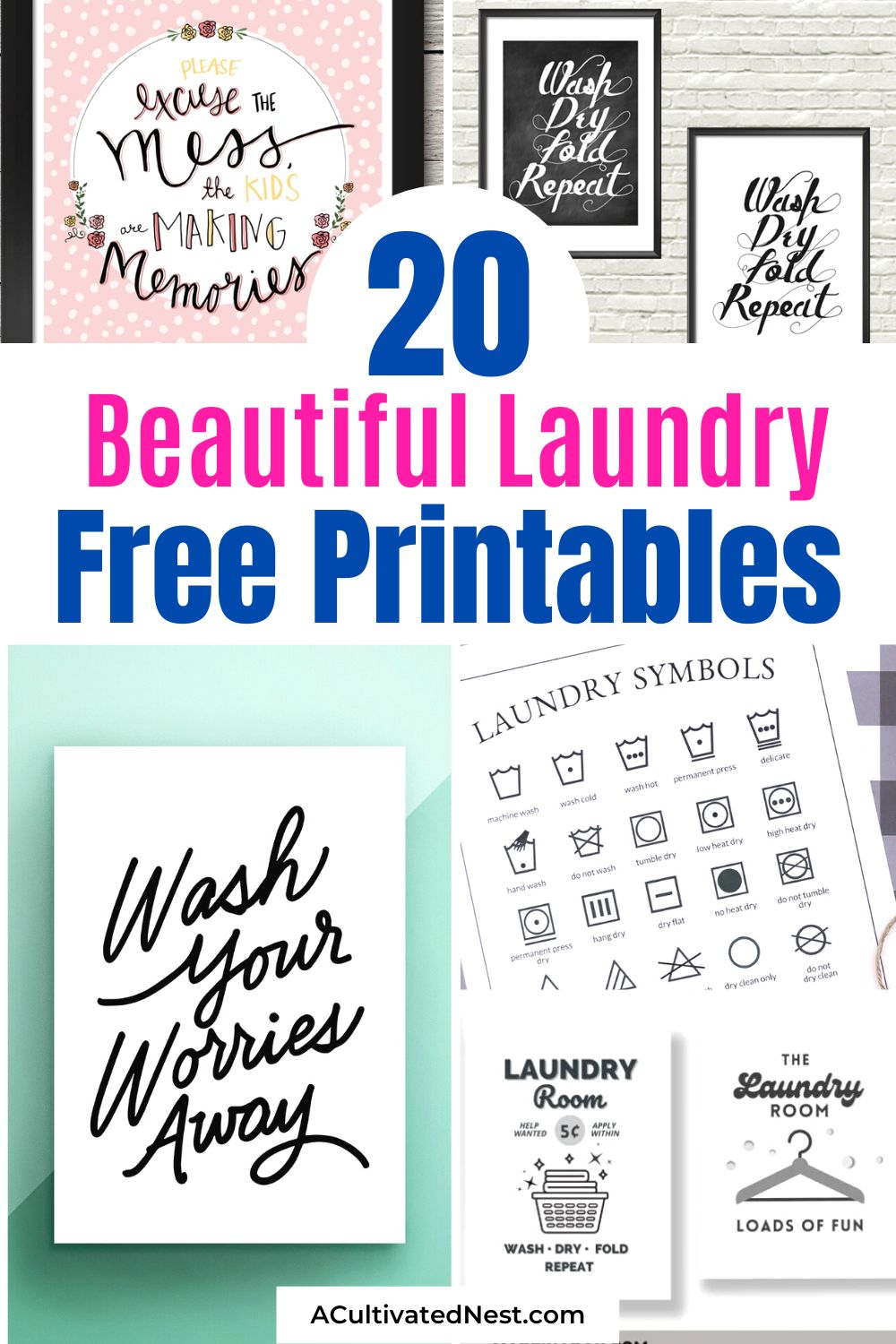 20 Pretty Free Laundry Room Printables A Cultivated Nest 