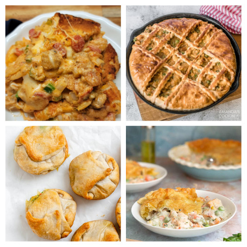 24 Tasty Pot Pies to Make at Home- If you want a filling dinner, or the perfect freezer meal, then you need to check out all of these tasty homemade pot pie recipes! | freezer meal ideas, freezer cooking, winter recipes, #potPie #recipes #dinnerRecipes #freezerRecipes #ACultivatedNest
